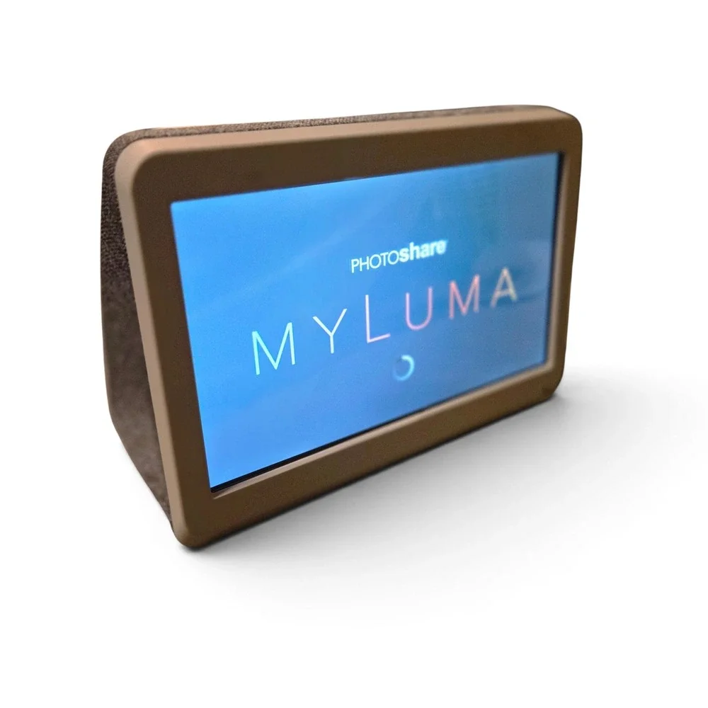 Digital Photo Frame WiFi Smart Simply Smart Home MyLuma Brand New Tan Blue LED